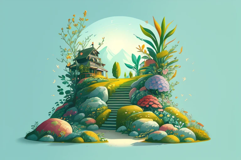 (Illustration:1.3) beautiful planet earth with flowers and plants sprouting spring day <lora:flat illustration:1>,(by Artist Anna Dittman:1), (((masterpiece))), (((best quality))), ((ultra-detailed)),(detailed light),((an extremely delicate and beautiful)),