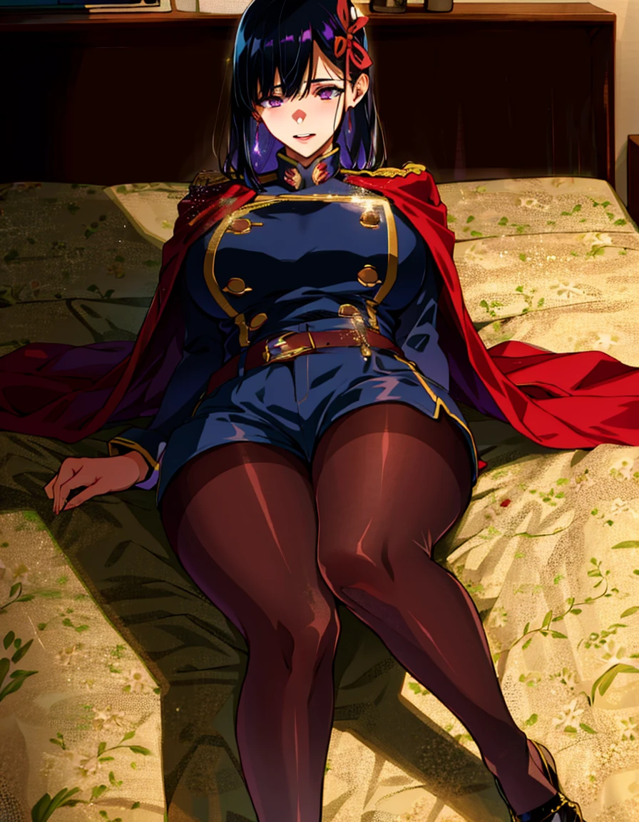 (high resolution:1.7, incredibly absurdres, kawaii:1, cute:1.5, hires.fix:1.5, anime visual:1, incredibly fine illustration), (looking at viewer, perfect finger, high colour saturation, high brightness, transparency, :1.2)
BREAK
BREAK
(black long straight hair, hime cut, small girl, huge boobs <lora:hyperbreasts_v6:0.3>, light purple eye:1.1)
BREAK
(yamashiro768, YamashiroRen, blunt bangs, hair ornament, military uniform, epaulettes, white gloves, red cape, black pantyhose, leash collar, big slave collar, , from front, on the wood desk:1.1)
BREAK
NSFW, (both hands paw pose, spread legs, squatting pose, blush,clenched fist, humiliation, angry face, annoyed, frowning, shame, tears, cry :1.3),
BREAK
<lora:LCM_LoRA_Weights_SD15:0.2> ,<lora:flat1:0><lora:add_detail:1>, <lora:dim32Nai10_yamashiro768:0.7>