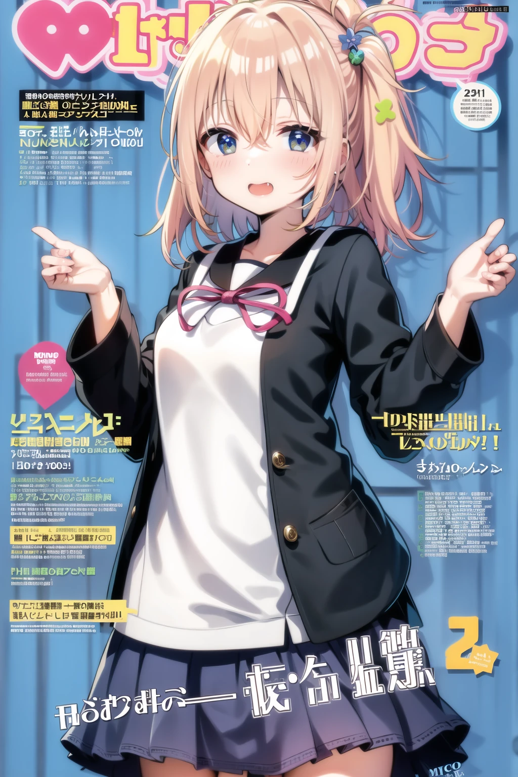 magazine cover, <lora:Anime Magazine Cover V3:0.6>,