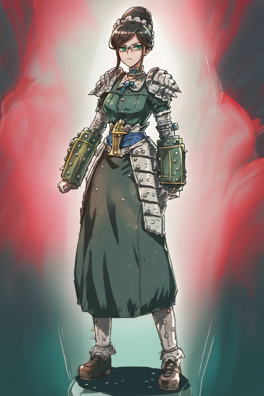 full body, woman, green wristband, <lora:hou_jae_04 style-000002:1> <lora:Yuri Alpha (Oberlord):1>
