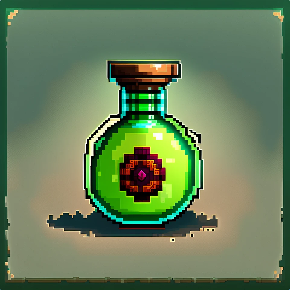 pixelart health potion, <lora:pixhell:1>