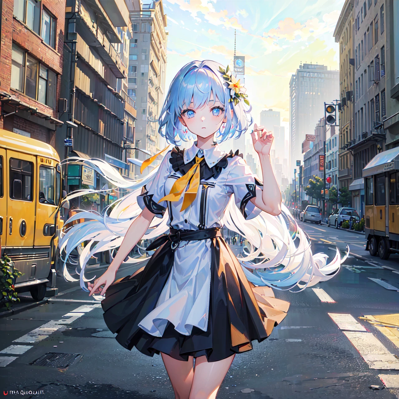 (masterpiece,best quality,ultra-detailed:1.6),illustration,
(solo,1girl,beautiful detailed eyes:1.2),
city,street,