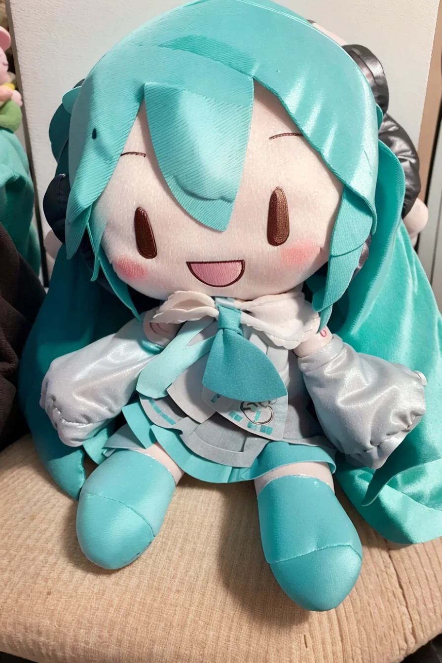 masterpiece, best quality,fu1fu,character doll,chibi,hatsune miku,