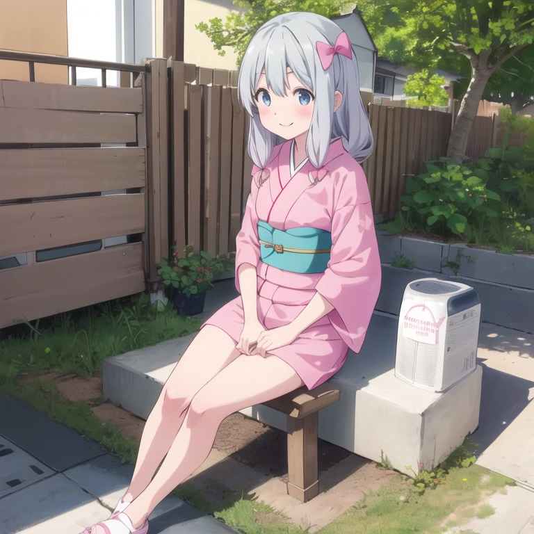 sagiri_izumi,1girl,pink bow ,pink kimono<lora:sagiri_v1:0.7>