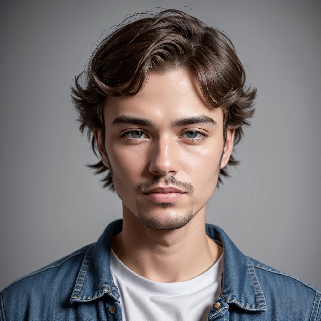 man, portrait, real, 4k, modeling, photo, blank background, masterful composition