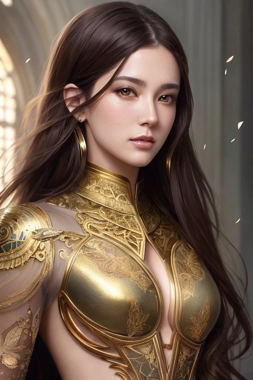 8k portrait of beautiful cyborg with brown hair，iintricate，ellegance，Highly meticulous，A majestic，Digital photography，Artgerm and the art of Nguyen Jia and Greg Rutkovsky Surrealist painting filigree，brokenglass，（tmasterpiece，Sideslit，exquisite and beautiful eyes：1.2 ), Human Development Report,