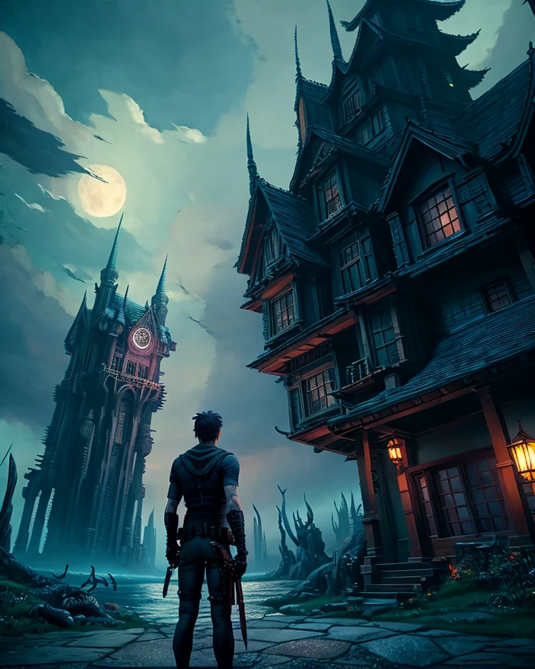 selfie, from behind, looking back, anime version of (was-senua:0.65) by Madhouse, Studio Ghibli
dark fantasy background, charming smirking
by Akira Toriyama and Janek Sedlar ultra realistic highly detailed intricate photorealistic analog style photograph sharp focus on eyes, cinematic lighting