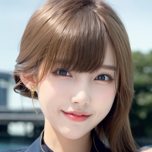 (((whole body))), (goddess-like happiness:1.2), Kpop idol, Koean mix, (RAW photo:1.2), (photorealistic:1.4), (masterpiece:1.3), (intricate details:1.2), delicate, beautiful detailed, (detailed eyes), (detailed facial features), (25 years old female), tall female, petite, small breasts, narrow waist, skin tight, (looking_at_viewer), (military jacket:1.2), from_front, big circle earrings, slim_legs, (skinny), (best quality:1.4), (ultra highres:1.2), cinema light, outdoors, (extreme detailed illustration), (lipgloss, eyelashes, best quality, ultra highres, depth of field, caustics, Broad lighting, natural shading, 85mm, f/1.4, ISO 200, 1/160s:0.75), <lora:TWbabe4:1>