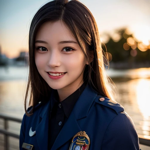 one ******* cute girl in uniform, (masterpiece, best quality:1.2), ultra high res, (photorealistic:1.4), detailed skin, cinematic lighting, friendly, intelligent, conversation engaging, happy, kind, energetic, cheerful, creative, with sparkling eyes and a contagious smile <lora:japaneseDollLikeness_v10:0.2> <lora:koreanDollLikenesss_v10:0.3> <lora:GuoFeng3.2_Lora:0.4>