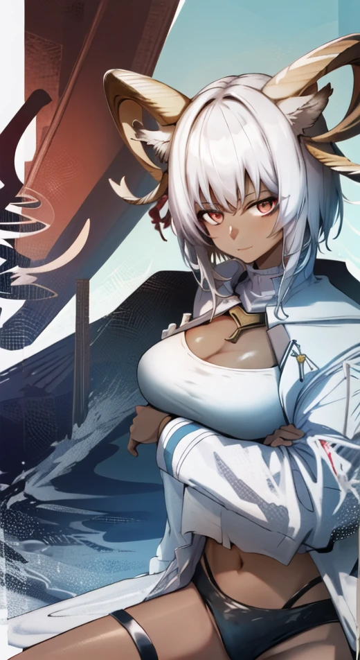 carnelian \(arknights\), 1girl, swimsuit, dark skin, animal ears, breasts, dark-skinned female, sitting, side-tie bikini, white hair, red eyes, thighs, sky, blue sky, crossed legs, one-piece swimsuit, short hair, cloud, bare shoulders, looking at viewer, solo, large breasts, black bikini, jewelry, bikini, day, off shoulder, bangs, smile, cleavage, eyebrows visible through hair, jacket, tan, collarbone, closed mouth, border, cloudy sky, (Highres), 8K, Detailed, Ambient Light, Digital Art, Soft Lighting, (Hyper-Detailed Background:1.2), Messy Hair, (Mature Face:1.4), (beautiful face:1.15), (((masterpiece))), (highest quality), ((perfect face)), very deep eyes, (cinematic lighting), detailed eyes, best quality, realistic background, highres, (intricate details), detailed finger, extremely detailed, intricate, award-winning, hyper-detailed, hard lighting, intricate details, eyes focus, (illustration:1.1), seductive smile, navel, cleavage, innertube, stomach, blush, ((ocean, beach, sea, palm tree, sunlight, clouds, sky)), (arms behind head), cleavage, eyebrows visible through hair, large breasts, purple hair, very long hair, solo, midriff, navel, red eyes, (((masterpiece))), (highest quality), ((perfect face)), very deep eyes, (cinematic lighting), detailed eyes, best quality, bishoujo, sidelight, highres, (intricate details), detailed finger, ((squatting, spread legs)), ((cowboy shot)),