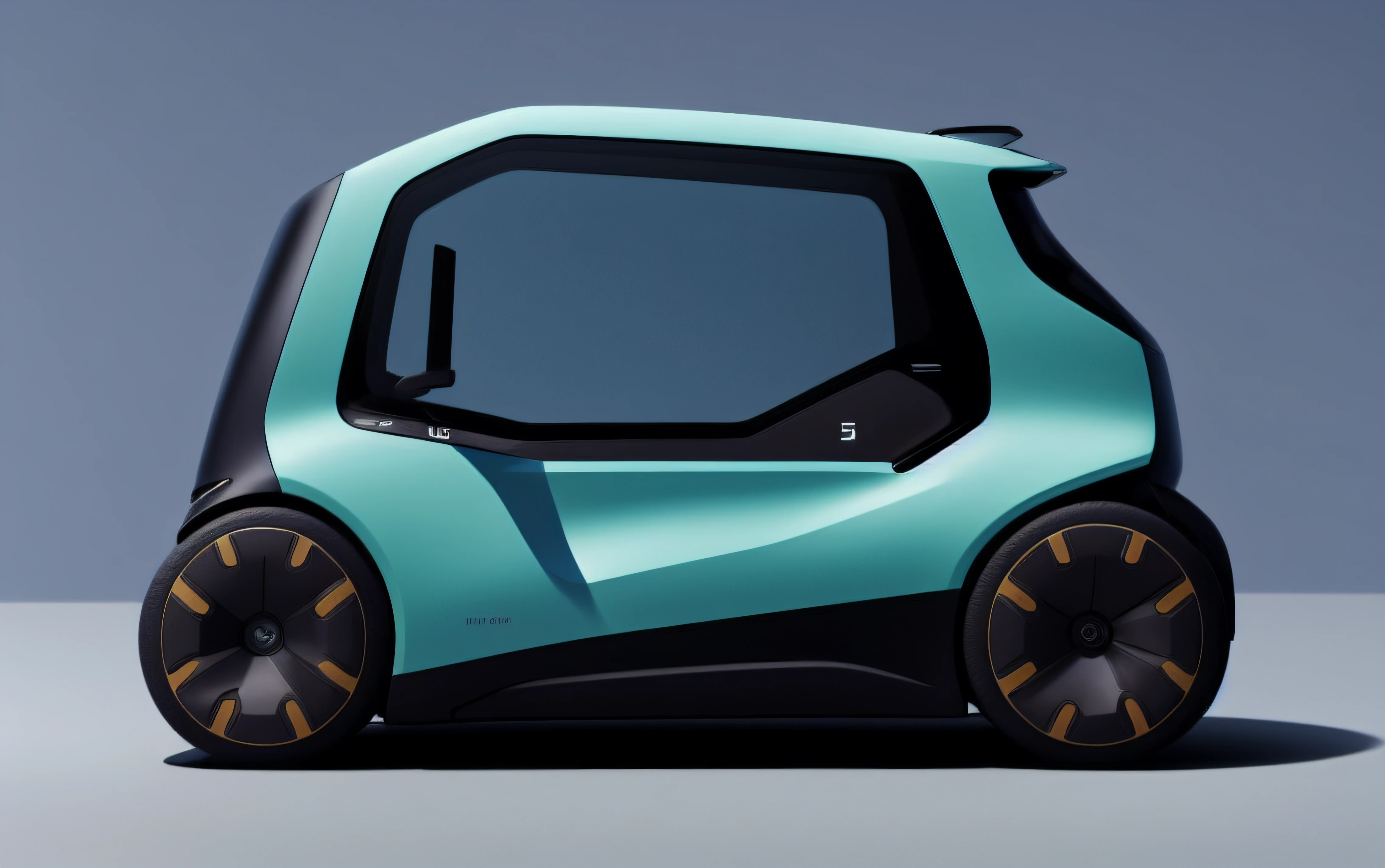 3D product render style, futuristic Pine Green vehicle, finely detailed, purism, ue 5, a computer rendering, minimalism, octane render, 4k