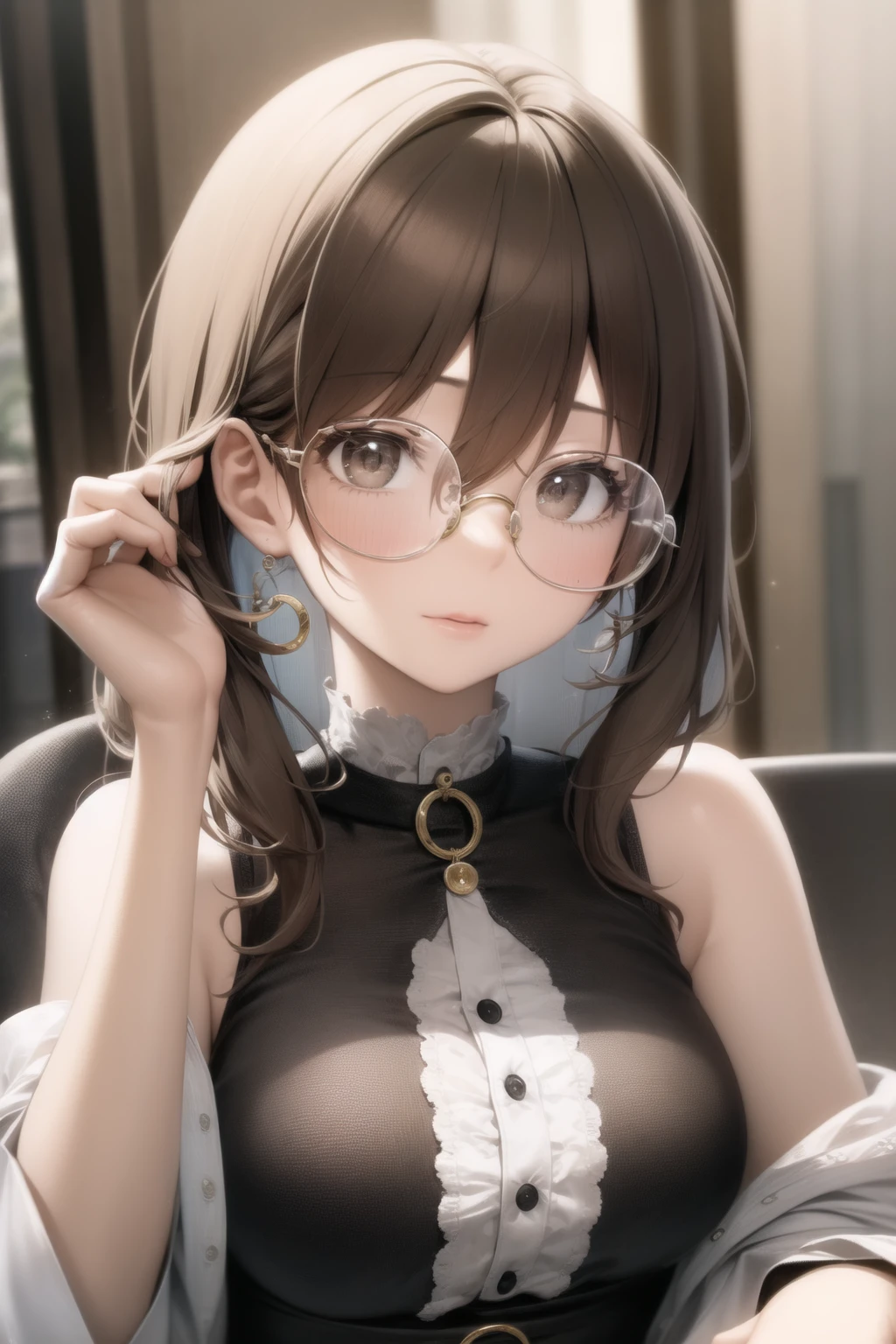 1girl,
<lora:circle-glasses_v1.1:0.5>, circle-glasses,, masterpiece, best quality, highly detailed