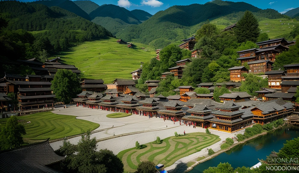 scenery, no humans, outdoors, sky, mountain, cloud, nature, landscape, east asian architecture, tree, architecture, forest, building, day, house, grass, <lora:QHMZ:1>,
(raw photo:1.2), (photorealistic:1.4), absurdres, incredibly absurdres, huge filesize , ultra-detailed, highres, extremely detailed,best quality ,masterpiece, illustration, an extremely delicate and beautiful, extremely detailed ,CG ,unity ,8k wallpaper, Amazing, finely detail,