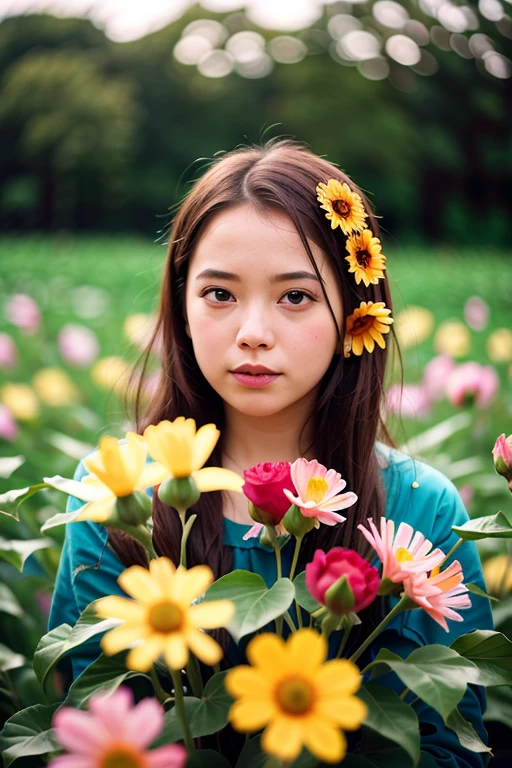 1girl, detailed background filled with (many:1.1) (colorful:1.1) (flowers):1.1, (quality:1.1), (photorealistic:1.1), (resolution:1.1), (sharpness:1.1), (cinematic lighting), depth of field,
photographed by Canan EOS R6, 135mm, 1/1250s, f/2.8, ISO 400