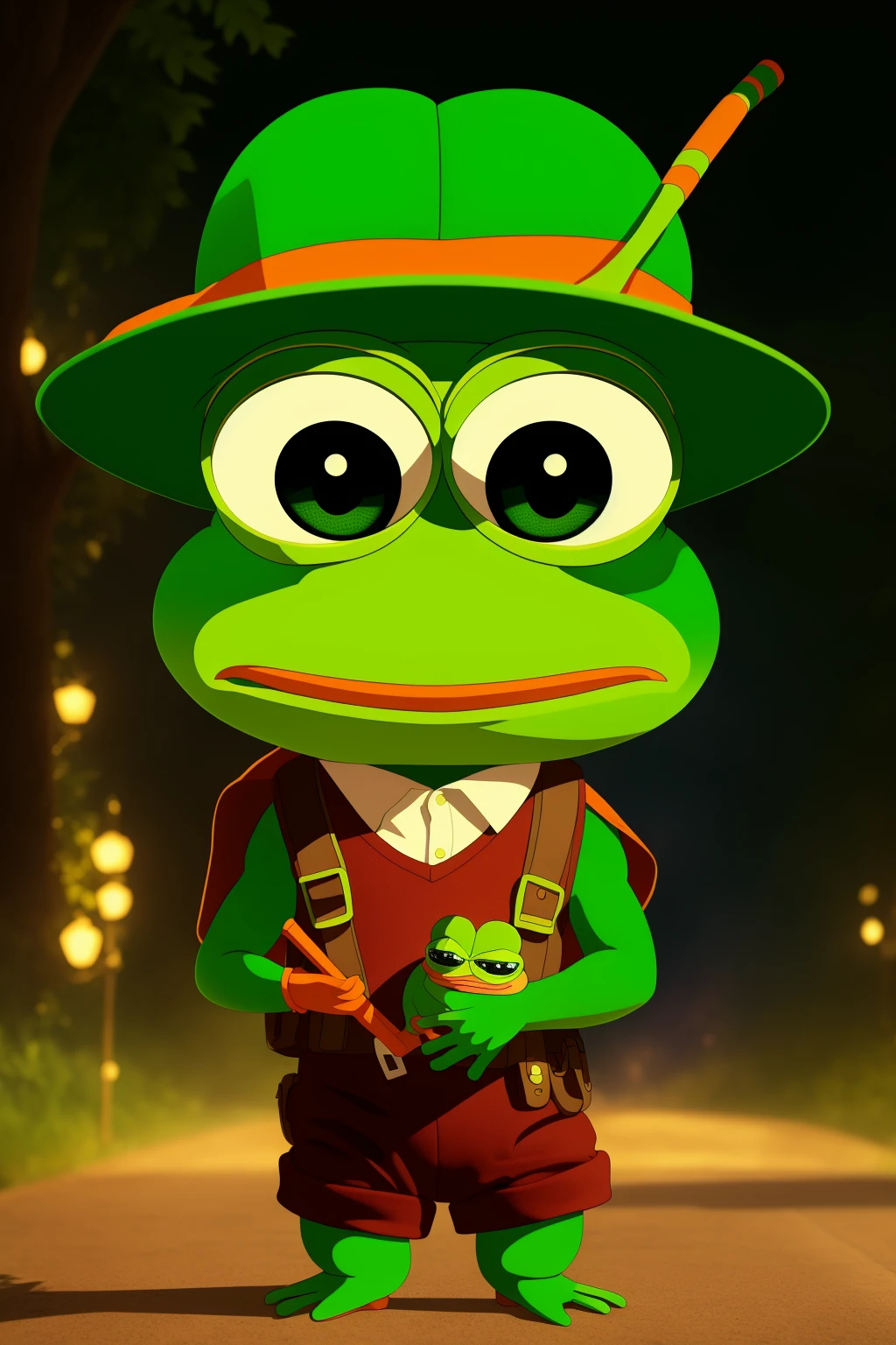 (pepe_frog), Cute and adorable cartoon tom holland baby, fantasy, dreamlike, surrealism, super cute, trending on artstation <lora:pepe_frog:.6>