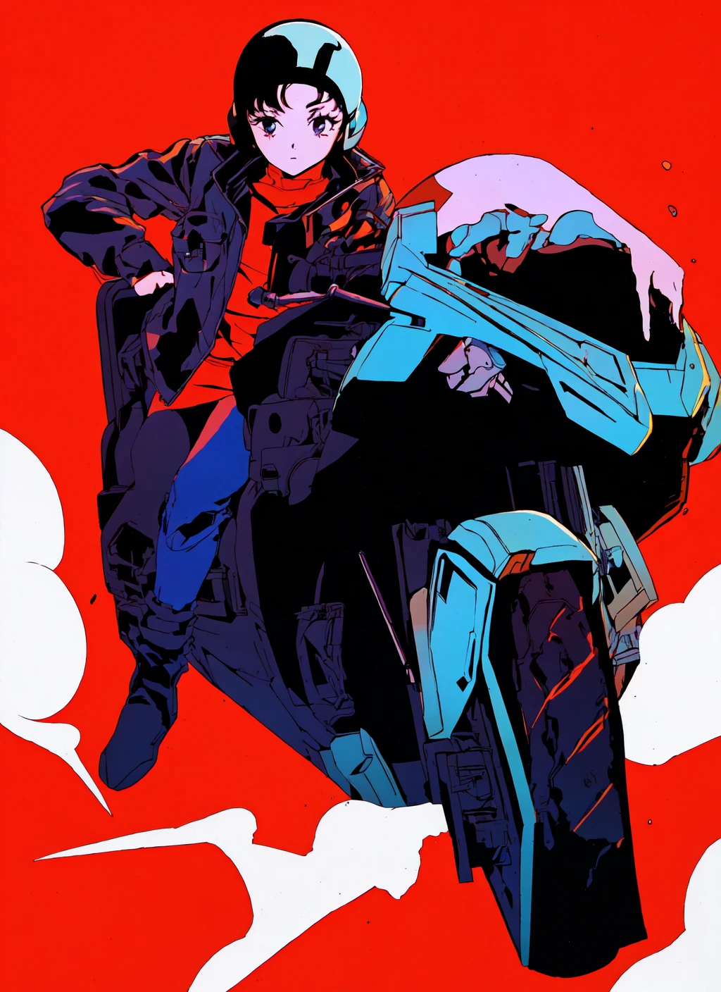 Waifu on Motorcycle 