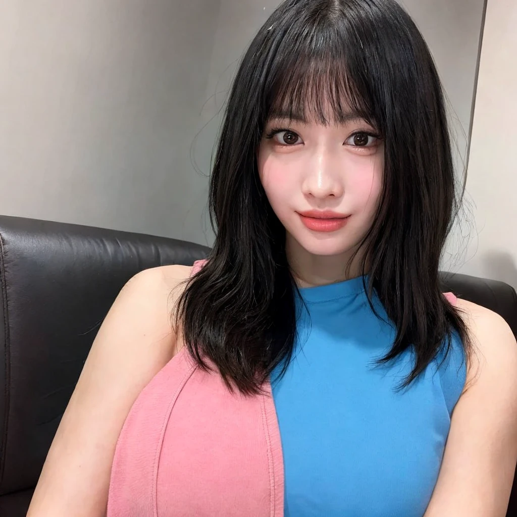 vests、masterpiece、An ultra-high picture quality、realisitic、girl、(Beauty Face 1.4 Otome)、(mediummilk、Constriction waist)、Bokeh、micron、glowy skin、headw、fullllbody、Detailed hand、Sleeveless、Sleeveless、cleavage of the breast、hairarmpits、Hands are raised