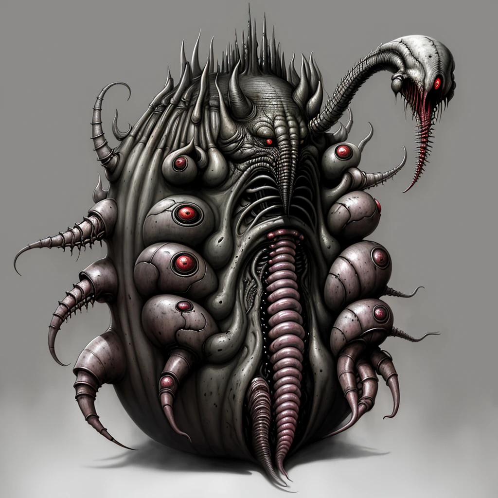 <lora:giger_8:.5> hrgiger concept art, parasite , biological