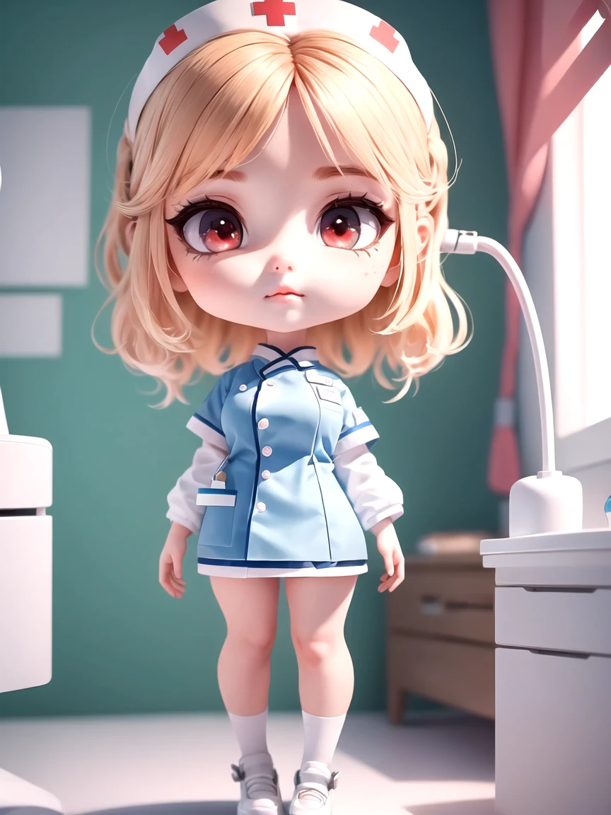 (masterpiece),(best quality),(ultra-detailed),
(full body:1.2),1girl, chibi,
Side-swept pixie cut, red eyes,
nurse uniform, standing by the hospital bed,
(beautiful detailed face), (beautiful detailed eyes:1.16),