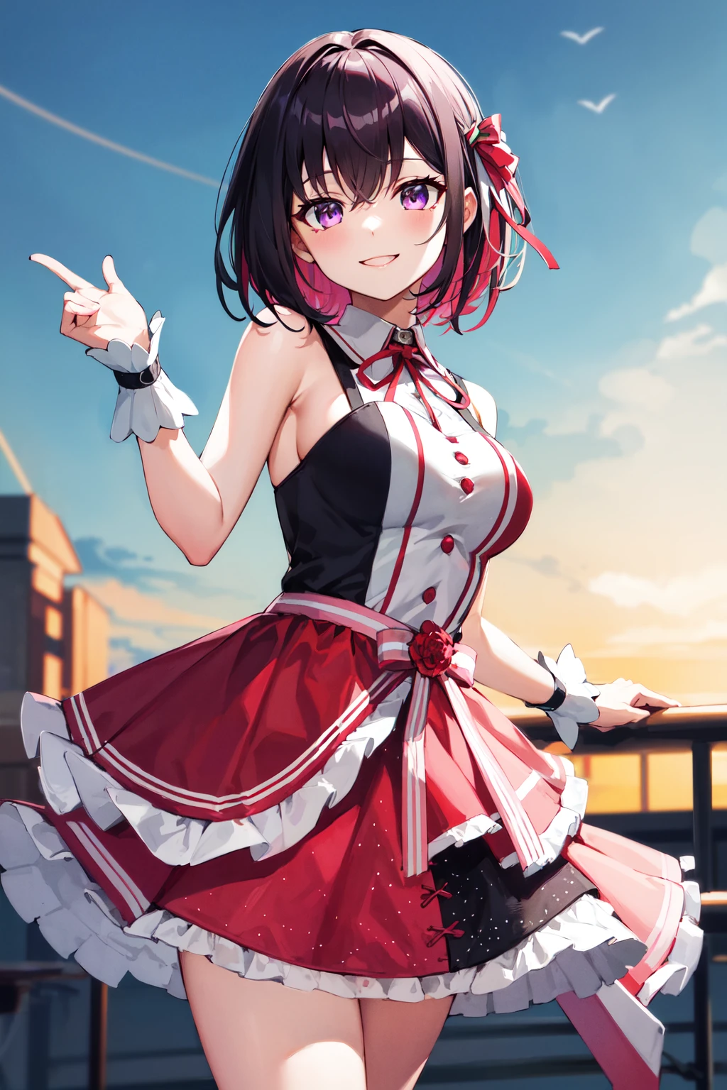 (masterpiece, best quality),outdoor,akagi_Miriam_theidolmastercinderellagirlsu149 amusement park,happy,dynamic pose,stylish angle,(((Pussy in full view))),((I'm showing off my)),(NUDE),(((NFSW))),((sexy costume)),
