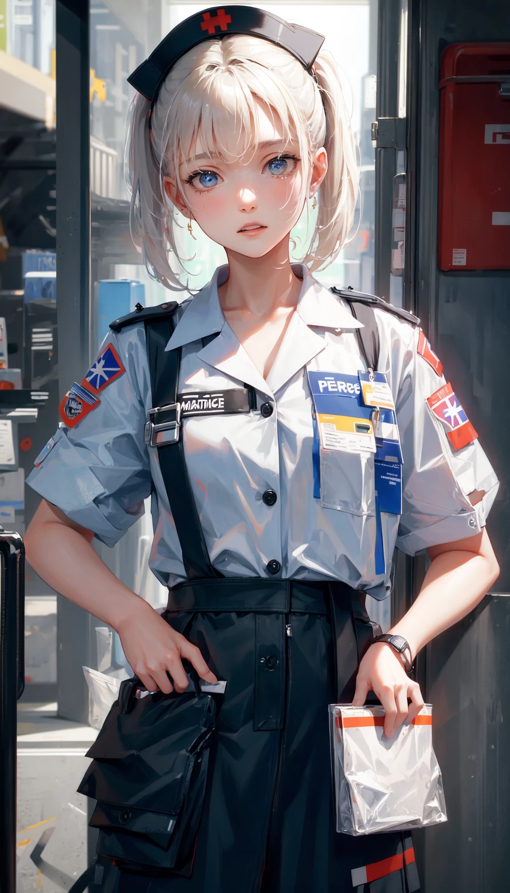 masterpiece, best quality, paramedics on break