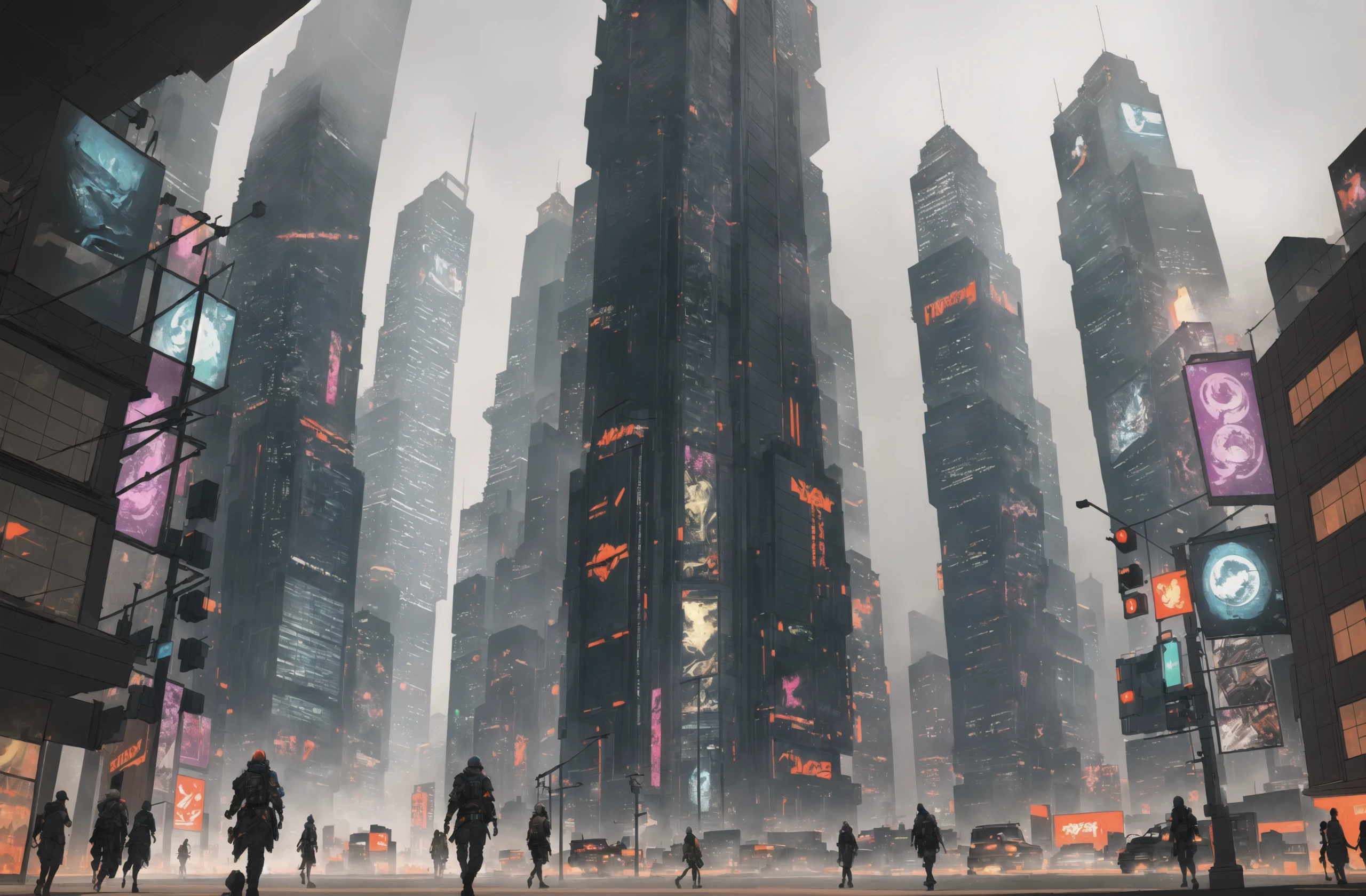 ((masterpiece)), ((extremely detailed)), ((best quality)), ((8k wallpaper)), unreal, walking into stars gate, fantasy, multiverses, (cityscape), neon, cyberpunk, ((skyscraper)), concept art,  <lora:Xiaorenshu_v20:0.4>, volumetric light, raytracing