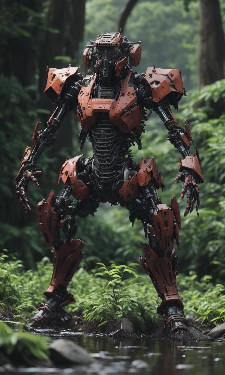 .photo realistic, ultra details, natural light Full body beautiful swamp mech, hdr, beautiful, photorealistic, photography, 35mm, Adobe Photoshop, award winning, raking light, slick, octane render photorealistic, photo, masterpiece, realistic, realism, photorealism, high contrast, photorealistic digital art trending on Artstation 8k HD high definition detailed realistic, detailed, hyper detailed, realistic skin texture, armature, best quality, ultra high res, (photorealistic:1.4), high resolution, detailed,