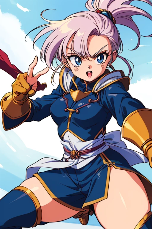 sfw, masterpiece, best quality, 80's anime style, (((Eivor Varinsdottir))), dynamic pose,