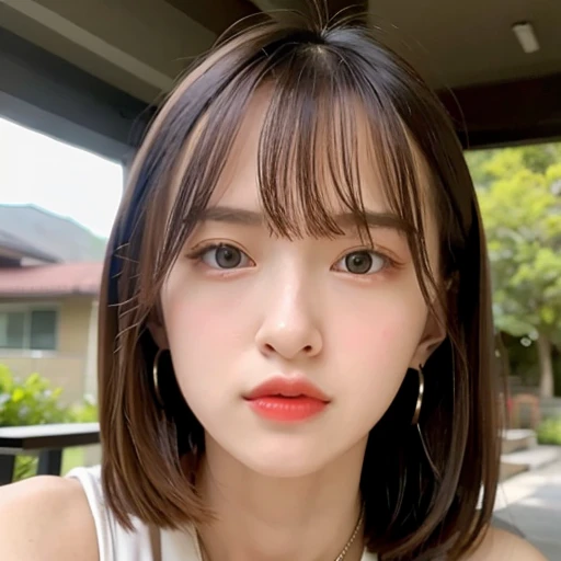 (((whole body))), (goddess-like happiness:1.2), Kpop idol, (RAW photo:1.2), (photorealistic:1.4), (masterpiece:1.3), (intricate details:1.2),floating hair, delicate, beautiful detailed, (detailed eyes), (detailed facial features), (20 years old female with white shirt), tall female, petite, small breasts, narrow waist, skin tight, (looking_at_viewer), from_front, big circle earrings, slim_legs, (skinny), (best quality:1.4), (ultra highres:1.2), cinema light, outdoors, (extreme detailed illustration), (lipgloss, eyelashes, best quality, ultra highres, depth of field, caustics, Broad lighting, natural shading, 85mm, f/1.4, ISO 200, 1/160s:0.75), <lora:TWbabe8:0.8>