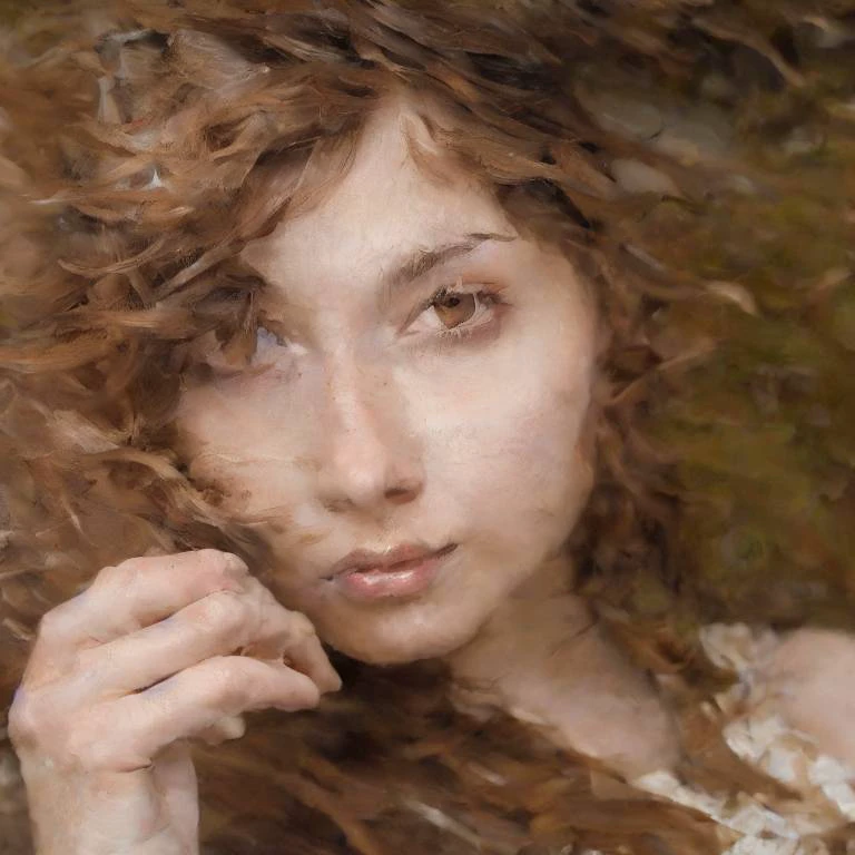 A young woman with light brown hair, highly detailed, sharp focus, professional, 4k, max detail, god rays, highres,high detail, sharp focus, smooth, aesthetic, extremely detailed, detailed facial features, hand model, petite, delicate, innocent, intricate details, spring flowers blooming,