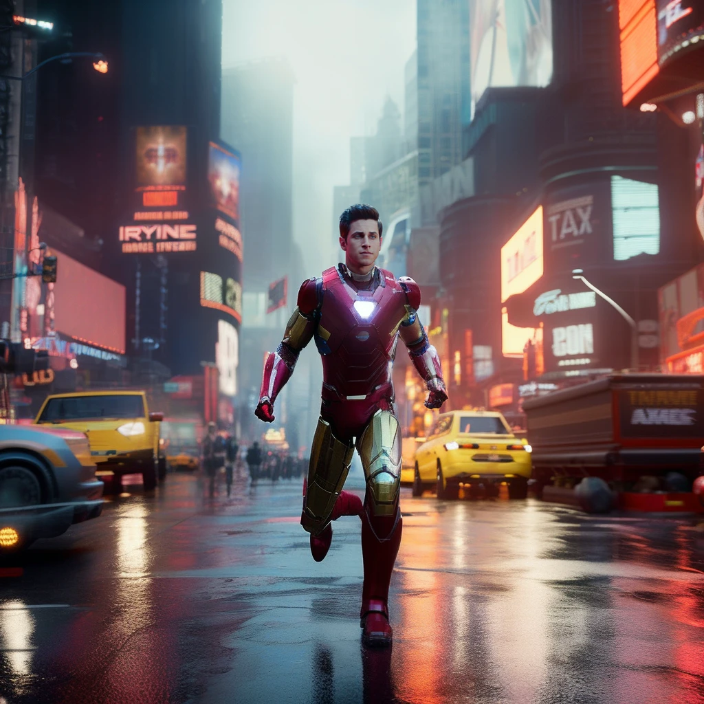redshift style davidhenrie person, high resolution, 4k, in blade runner, octane render, <lora:davidhenrie_5280:1>