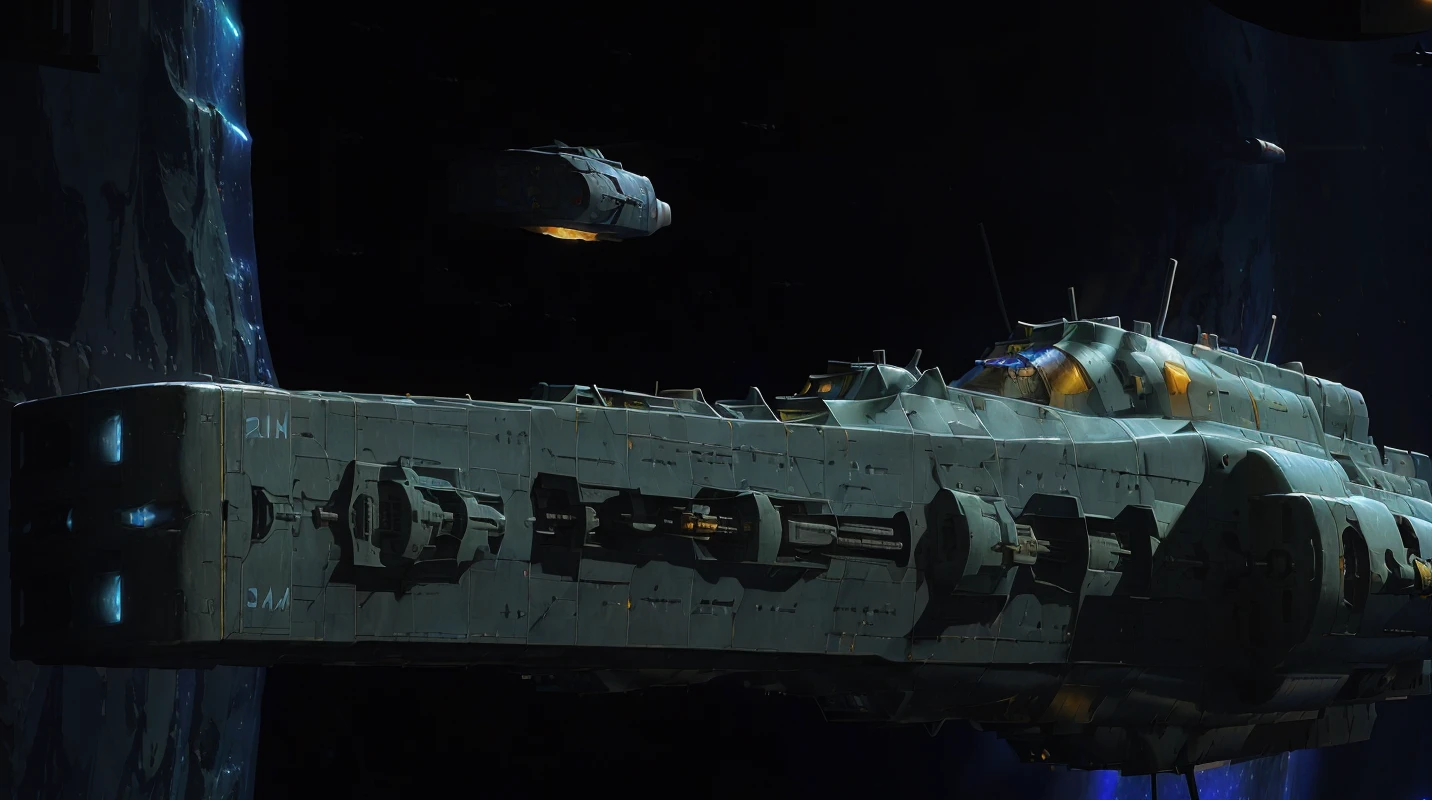 best quality,masterpiece,highly detailed,ultra-detailed,
(logh spacecraft, space_battleship science fiction, scifi :1.3) in orbit earth \(planet\), starry sky, nebula, beam,laser,glowing engin,
<lora:LOGH:0.75>