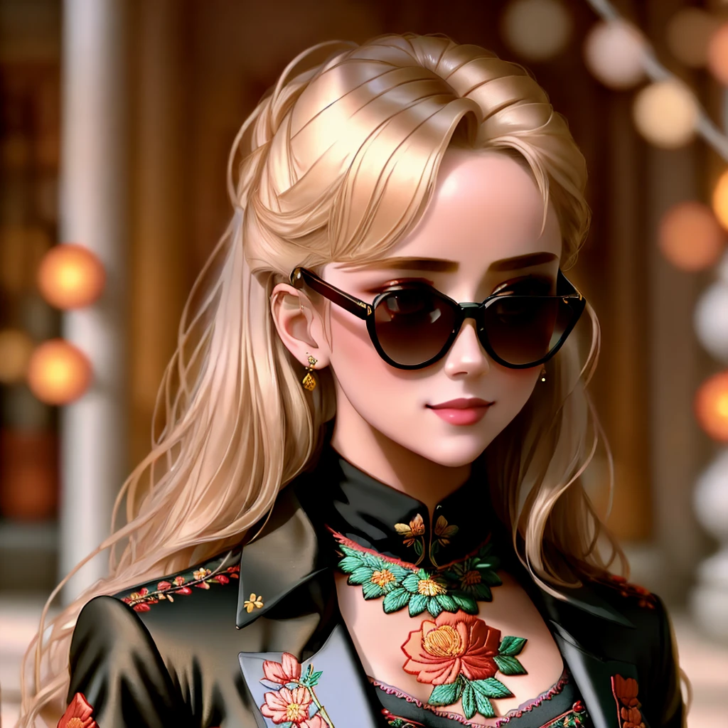 <lora:HP_Balenciaga:0.75>, BalenciagaStyle,

Masterpiece, absurdres,award winning photo, extremely detailed, amazing, fine detail, extremely detailed eyes and face, by lee jeffries nikon d850 film stock photograph 4 kodak portra 400 camera f1.6 lens rich colors hyper realistic lifelike texture dramatic lighting unrealengine trending on artstation cinestill 800 tungsten, beautiful blonde woman wearing sunglasses , slim, tiny waist, smiling, excited, looking at the viewer seductively, pencil_dress, a woman wearing a pencil_dress, Nadia wearing a black and white checkered pencil_dress, holding a purse, buttons, blazer, white shirt with frills , solo, 1girl, (dudou,white, a woman standing up, red floral embroidery, lining, woman wearing the dudou:1.25) <lora:PencilCD:0.75>

, character generated and dressed in BalenciagaStyle,
<lora:Nadia:0.65>
