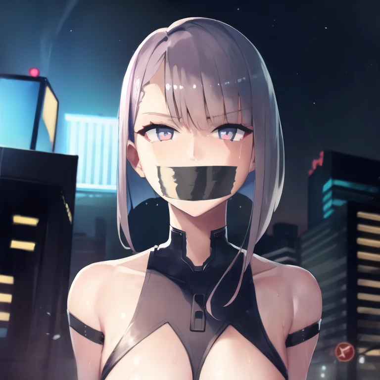 ((masterpiece, perfect quality))
<lora:WeossTapeGag_v1.1_dim_16:1>, <lora:lucyCyberpunk_35Epochs:0.6>
1girl, tape gag, Lucy, night city, outdoors, neon light
