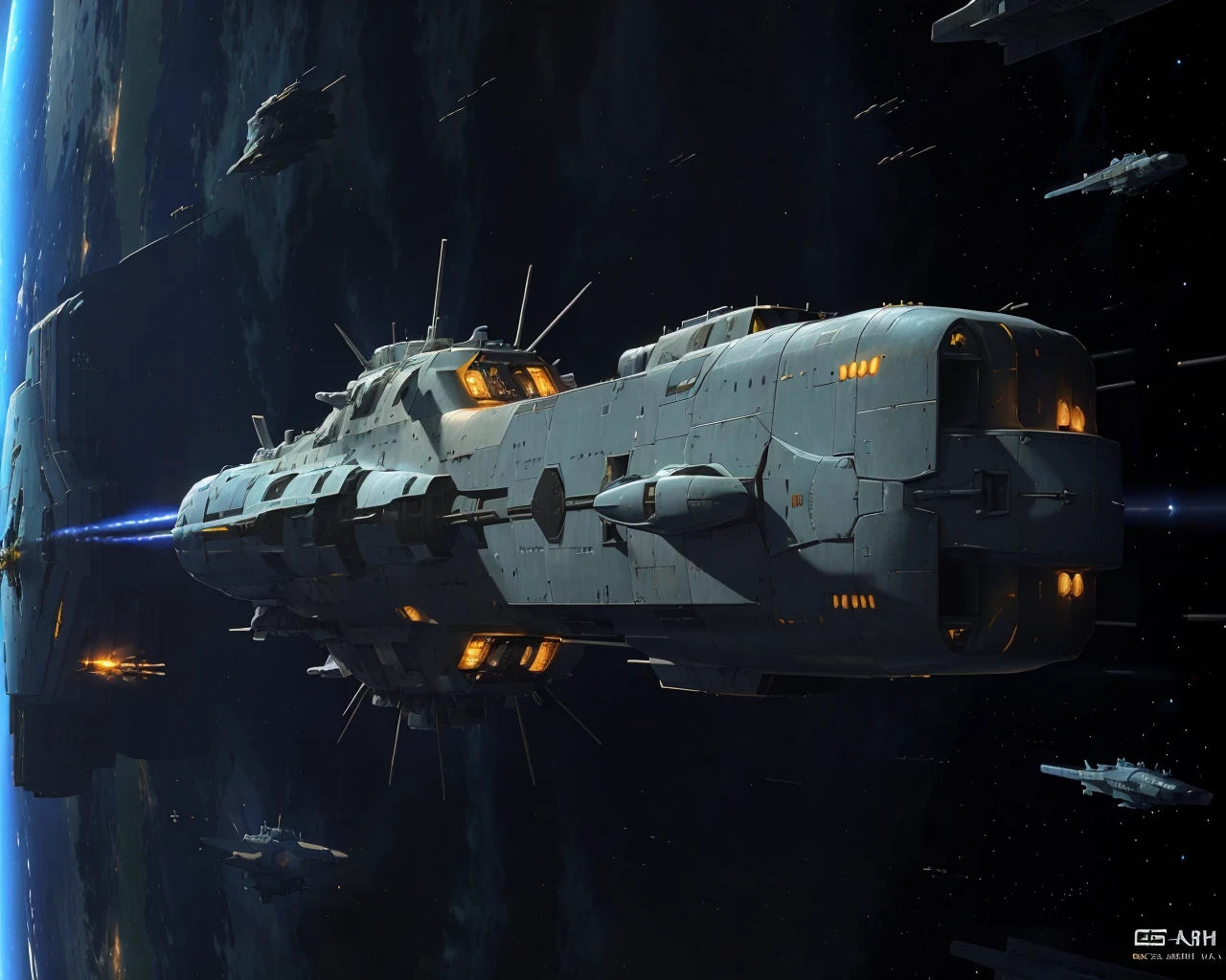 best quality,masterpiece,highly detailed,ultra-detailed,
(logh spacecraft, space_battleship look like science fiction , scifi :1.1) in orbit earth \(planet\), starry sky, nebula, beam,laser,glowing engin,
<lora:LOGH_FPA_V02:0.75>
