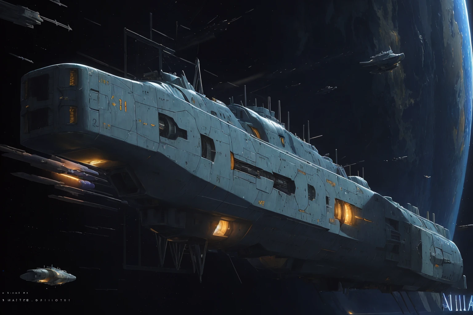 best quality,masterpiece,highly detailed,ultra-detailed,
(logh spacecraft, space_battleship   look like  Caltrops  science fiction , scifi :1.1)   in orbit earth \(planet\), starry sky, nebula, beam,laser,glowing engin,
 <lora:LOGH_FPA_V02:0.85>