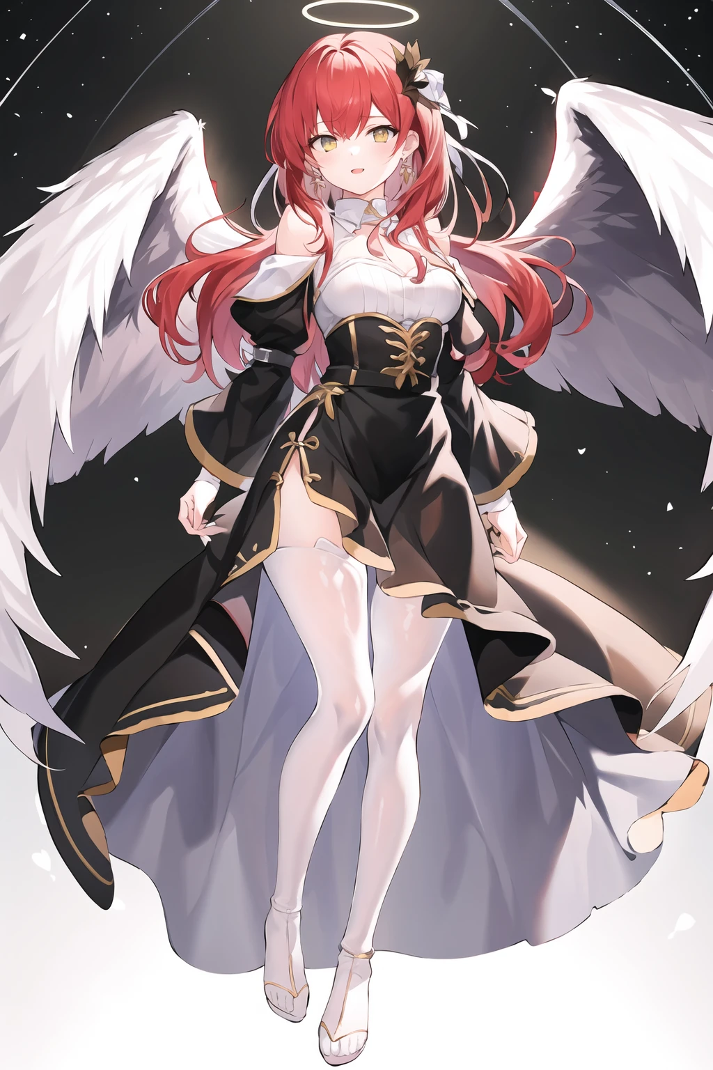 <lora:AngelT-15:1>, AngelT, 1girl, red hair, full body