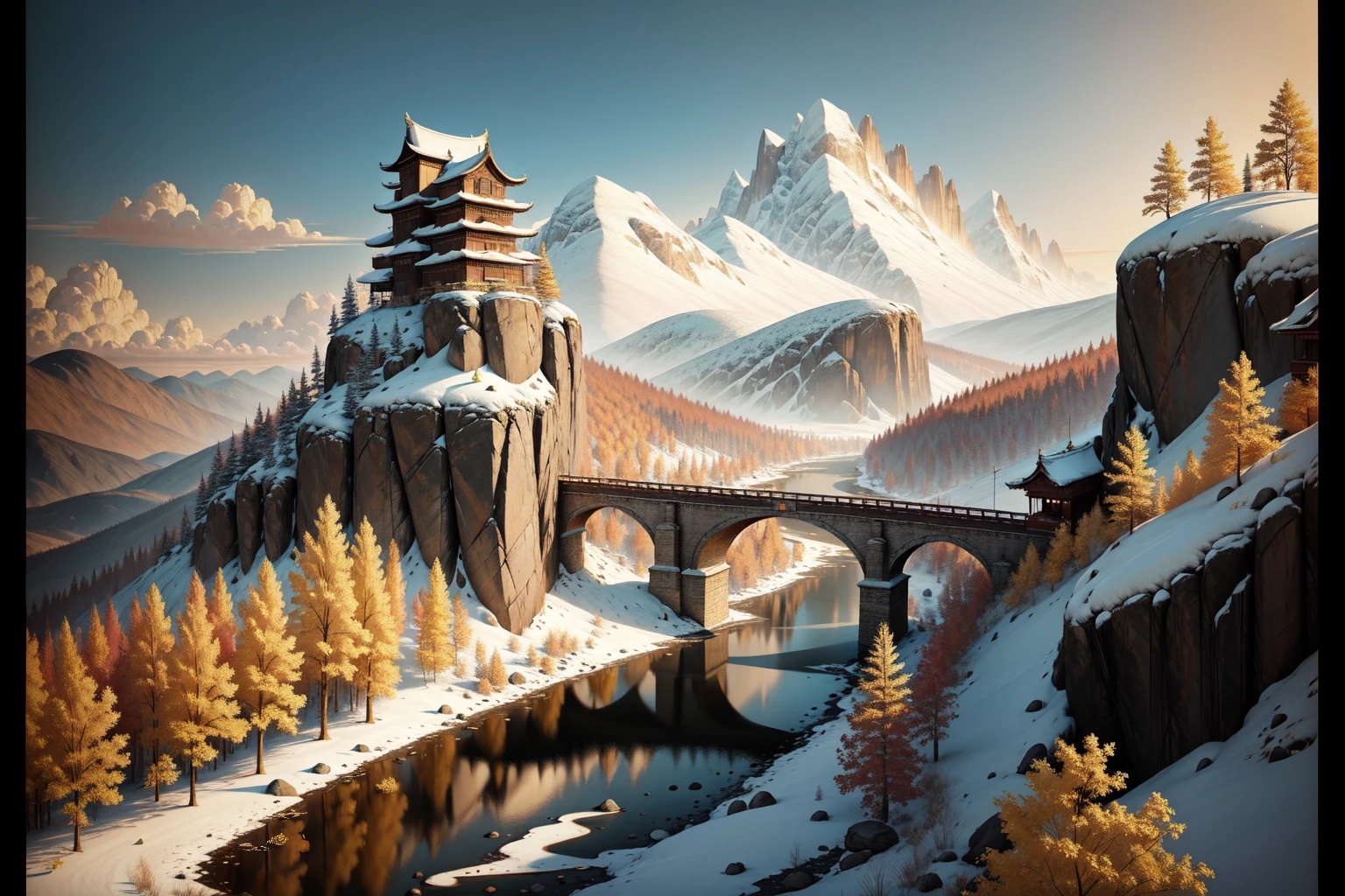ancient chinese style landscape painting, yellow paper color, painted with black and white ink, extremely sharp old paper detail, high paper detail, high line detail, high resolution, ultra high quality, raw, 8k image, extremely high color detail, intricate, epic composition, cinematic lighting, masterpiece, bold complimentary colors. stunning masterfully illustrated by artgerm and range chinese style landscape painting, yellow paper color, painted with black and white ink, extremely sharp old paper detail, high paper detail, high line detail, high resolution, ultra high quality, raw, 8k image, extremely high color detail, intricate, epic composition, cinematic lighting, masterpiece, Artstation, Sergey Svistunov, hyperrealistic