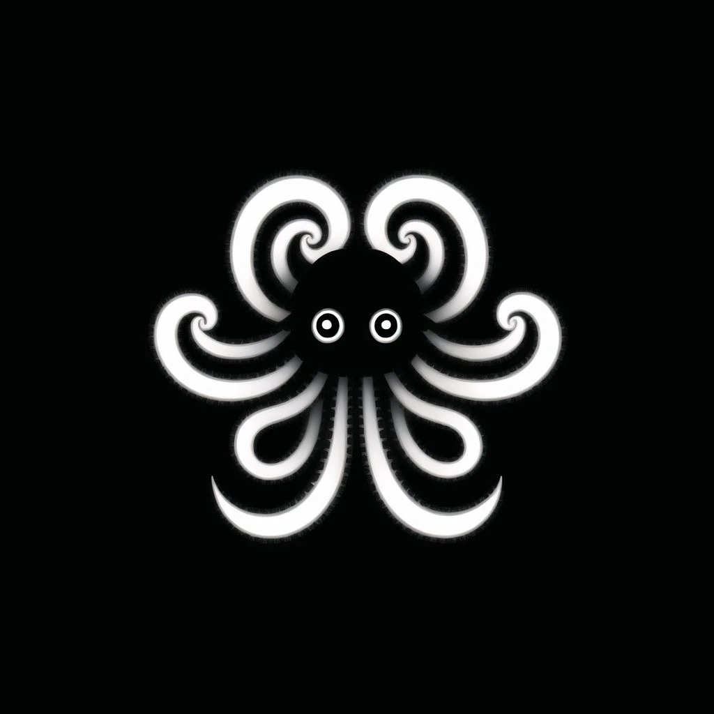<lora:logoarchive:1>, logoarchive, black and white logo,
Octopus - A slimy, eight-legged sea creature with a bulbous head and large, unblinking eyes.