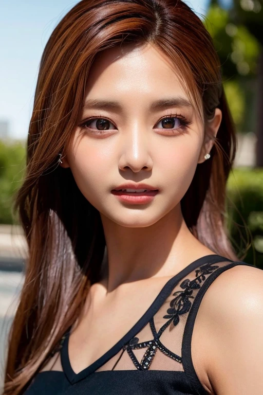 tztwtzuyu,(8k, best quality, masterpiece:1.2),(intricate details:1.4),(photorealistic:1.4),octane render, complex 3d render ultra detailed, studio soft light, rim light, vibrant details, ultra detailed, realistic skin texture, detailed face,(smile:1.2), extremely detailed CG unity 8k wallpaper, makeup,(detailed random background:1.2),(half body),
 <lora:tzuyuv2:0.7>