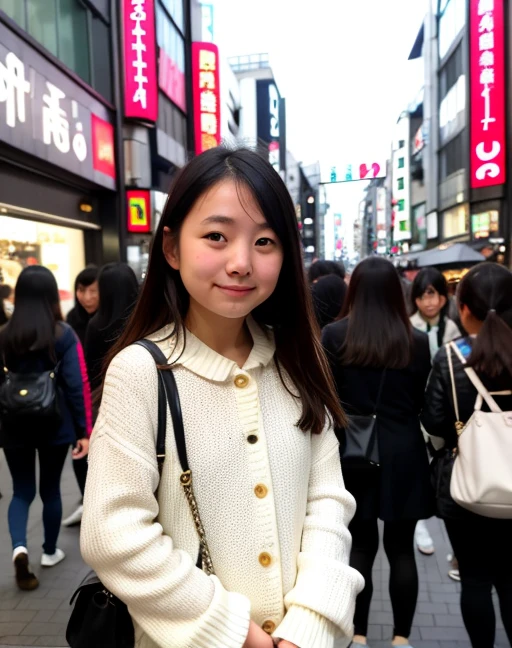 japanese girl in shibuya street