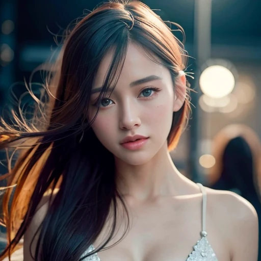 (goddess-like happiness:1.2), Kpop idol, full body, floating hairs, brown eyes, (RAW photo:1.2), (photorealistic:1.4), (masterpiece:1.3), (intricate details:1.2), naked, beautiful detailed, (detailed eyes), (detailed facial features), (20 years old female), petite, small breasts, narrow waist, (looking_at_viewer:1.4), from_front, slim_legs, (best quality:1.4), (ultra highres:1.2), cinema light, outdoors, (extreme detailed illustration), (lipgloss, eyelashes, best quality, ultra highres, depth of field, caustics, Broad lighting, natural shading, 85mm, f/1.4, ISO 200, 1/160s:0.75)