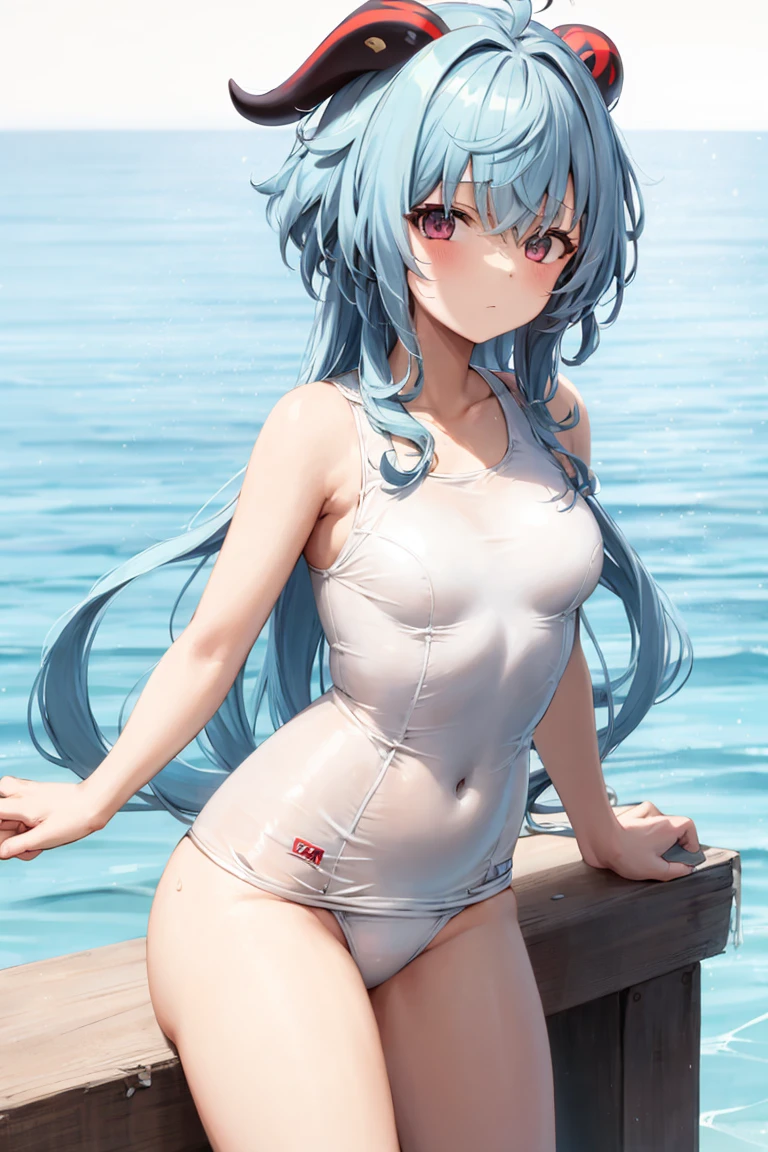 Mikasa Ackerman, atack on titan, Anime girl in a bikini on the beach with palm trees, menina anime sedutora, wallpaper anime blue water, em uma praia ensolarada, is wearing a swimsuit, Menina anime com cabelo martelo, Estilo anime 4K, anime! 4 mil, anime! 4k, anime moe artstyle, na praia, Artgerm extremamente detalhado, arte cg anime suave, sbikini