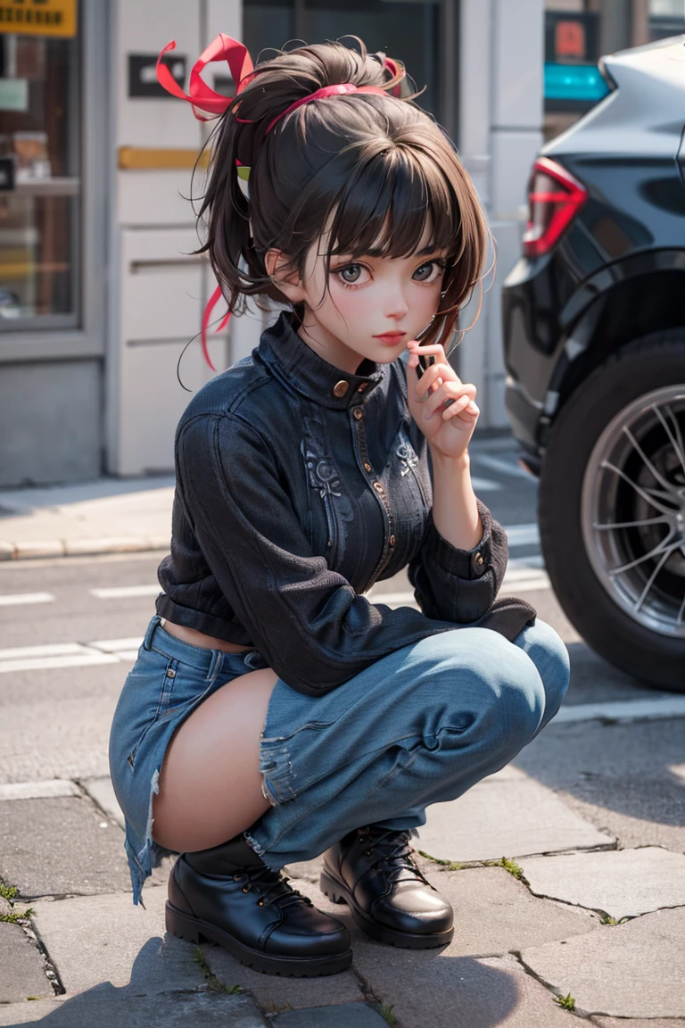 <lora:stylized3DModelLora_v30:0.6>,  3d,
1girl, looking at viewer,  street fashion, full body, squatting, 
masterpiece, best quality, 8k, detailed skin texture, detailed cloth texture,  beautiful detailed face, intricate details, ultra detailed