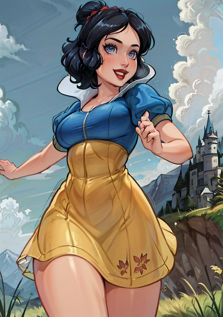 (SnowPrincessw:1), 1girl, smile, :D, sexy pose, looking at viewer, (dress, puffy short sleeves, skirt:1), from below, magic, (running), (big breasts)
(realistic:1.2), (realism), (masterpiece:1.2), (best quality), (ultra detailed), (8k, 4k, intricate),(full-body-shot:1),(Cowboy-shot:1.2), (85mm),light particles, lighting, (highly detailed:1.2),(detailed face:1.2), (gradients), nsfw, colorful, (detailed eyes:1),
(detailed ladscape, castle, fild, grass, mountains, flowers:1.2), (sky, clouds:1.2),(detailed background),detailed landscape, (dynamic angle:1.2), (dynamic pose:1.2), (rule of third_composition:1.3), (Line of action:1.2), wide shot, daylight, solo,
<lora:SnowWhite_character-20:0.7> <lora:reiqStyleLORA_v2:0.6>