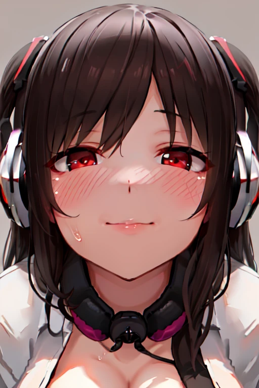 [
1girl, open mouth, close-up,:
1girl, closed mouth, close-up,
:0.2]
[black hair, long hair, mature female, cleavage, headphones, white shirt, blush, red eyes, :0.2]
<lora:concept-face_poser-v4:1>,