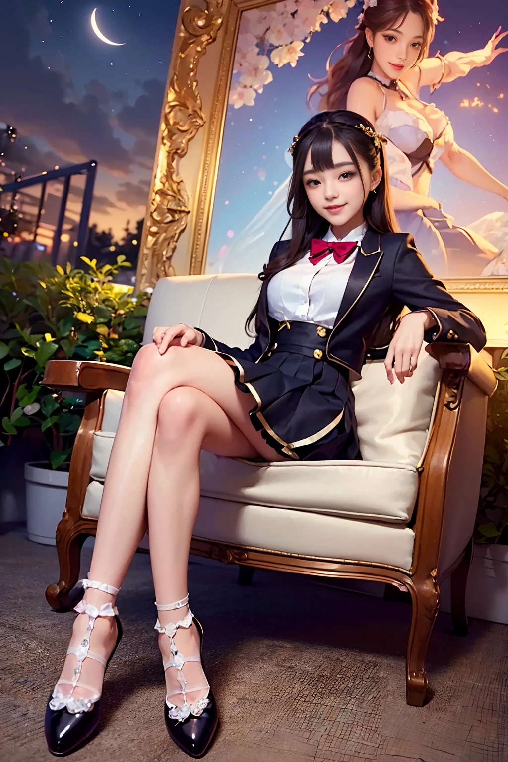 1girl,ultra high res,(best quality, masterpiece:1.2),ultra-detailed,portrait,full body,style of a idol,(pleasure face:1.3,enchanting smile),school uniform,
looking at viewer,crossed legs,
<lora:Pure_Innocent_girl:0.2>
