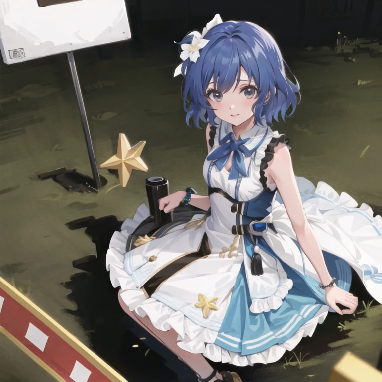 masterpiece, best quality, 1girl,(solo:1.3),standing,official art, simple background, close-up,looking at viewer,
NanamiReina,short hair,blue hair,ponytail,blue eyes,