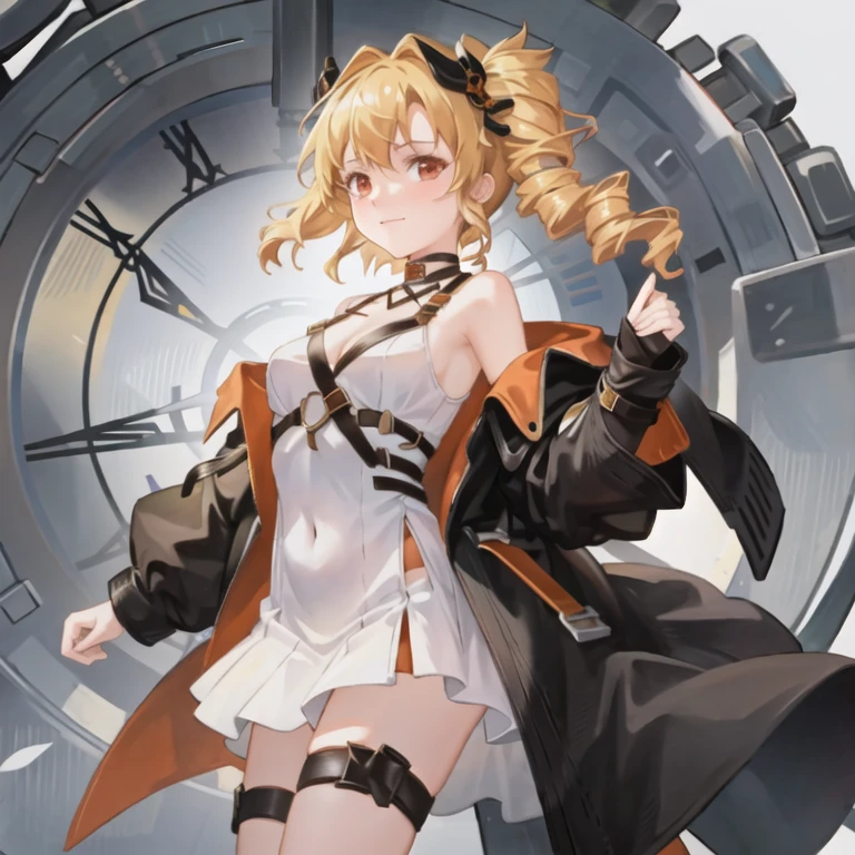 masterpiece, best quality, 1man,(solo:1.3),standing,official art, simple background, close-up,looking at viewer,
Mirai,blonde hair,red eyes,huge breasts,short hair,two sided ponytail,