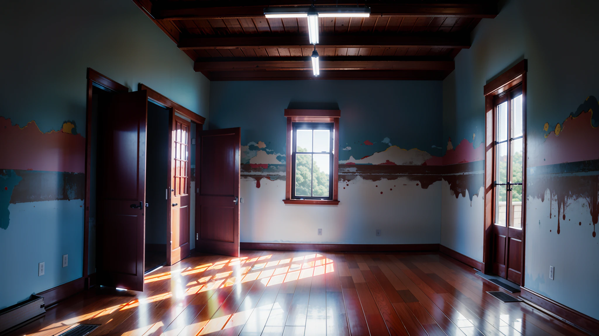 cel shading, (masterpiece), (best_quality), (illustration), anime background, official art, photogenic Majestic location design, a (VSCO:1.3) (winery:1.3), horror
